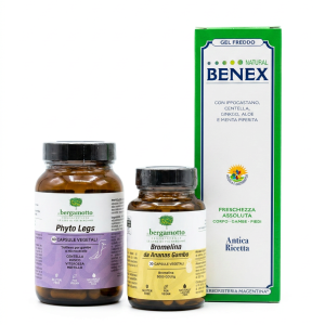 Pacchetto Gambe Leggere Il Bergamotto – Phyto Legs + Bromelina + Gel Freddo Benex