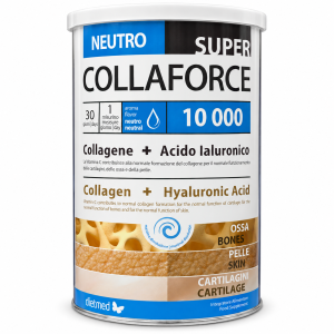 Barattolo Dietmed Collaforce Super 10.000 gusto neutro, 360 g, su sfondo bianco