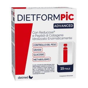 Confezione Dietmed Dietformpic Advanced, 15 fiale da 25 ml, su sfondo bianco